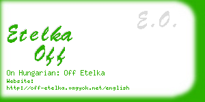 etelka off business card